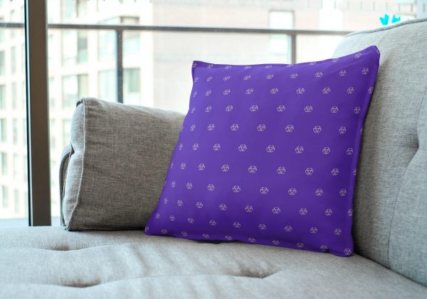 Pillow-Purple on Sofa