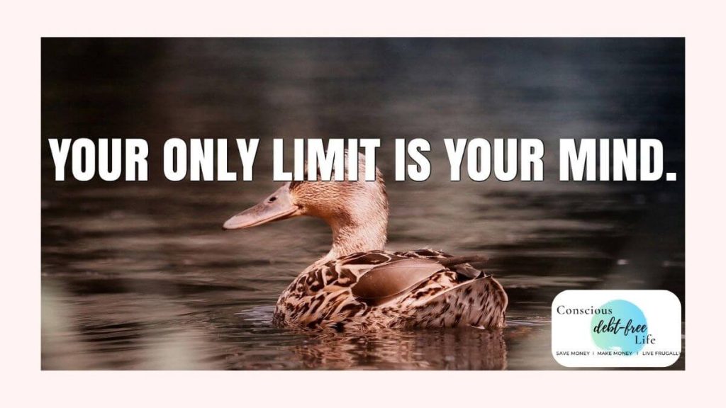 Inspirational money quote- with the river and duck background