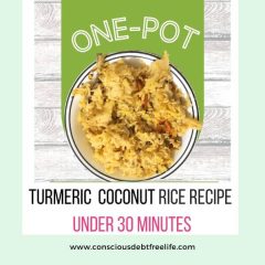 One Pot Easy Rice Recipe with Turmeric and Coconut