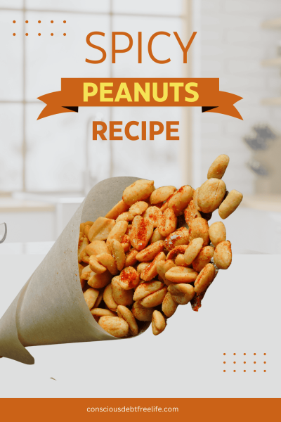 Spicy peanuts snack in paper