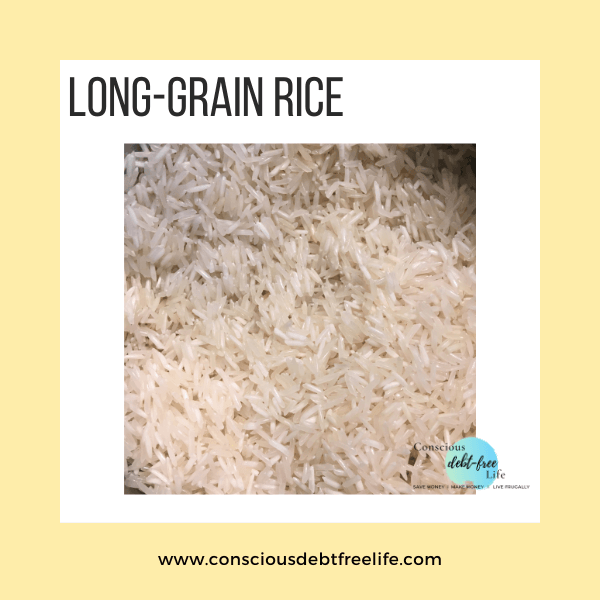 Washed long-grain basmati rice for turmeric rice recipe